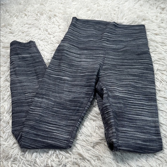 Lululemon Align Pant II 25" Mini Space Dye Herringbone Heathered Black White / B - Picture 1 of 5